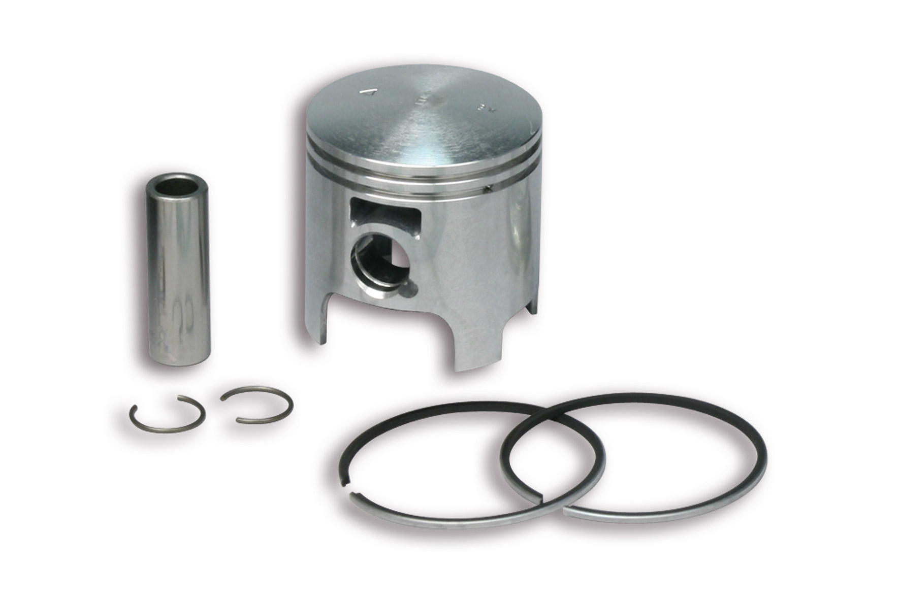 Malossi Piston 2T D.46.3 with pin D.12 and 2 chrome-plated rectangular rings